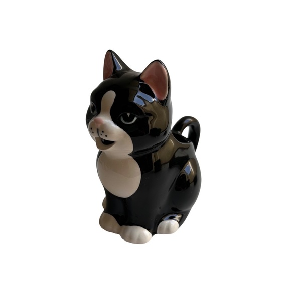 Vintage Lefton Ceramic Tuxedo Kitty Cat Creamer - Picture 3 of 10